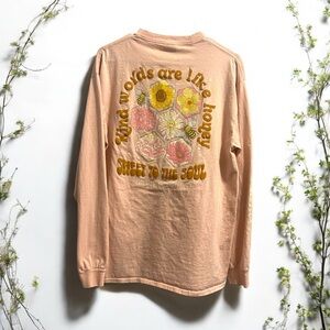 Simply Southern Ling Sleeve Blush Tee with Choose Kindness Message size L